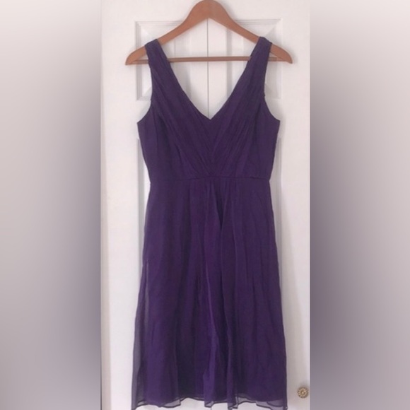 J Crew 100% silk Louisa chiffon dress with gorgeous back zipper. Gorgeous! - Picture 4 of 16